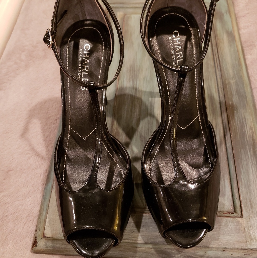 Charles by Charles David Black Patent Heels